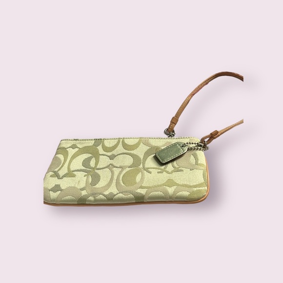 Coach Bags Rare Coach Lime Green Zip Signature Logo Wristlet Like
